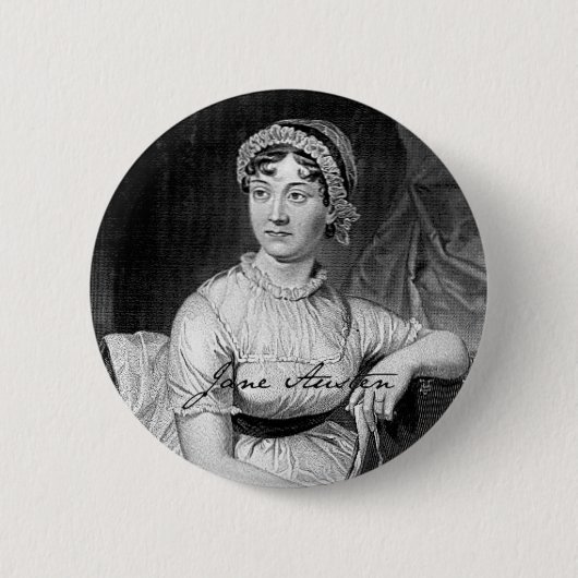 Badge Rond 5 Cm Bouton de Jane Austen (Devant)