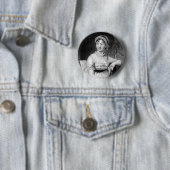 Badge Rond 5 Cm Bouton de Jane Austen (En situation)