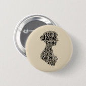Badge Rond 5 Cm Bouton de Jane Austen (Devant & derrière)