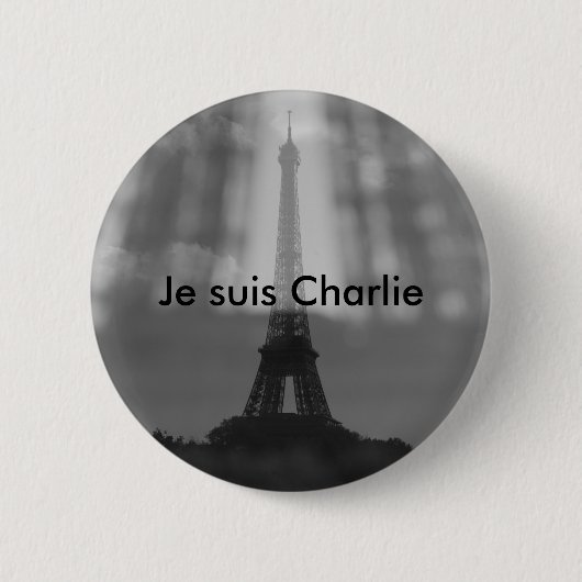 Badge Rond 5 Cm Bouton de Je Suis Charlie (Devant)