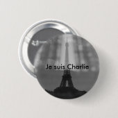 Badge Rond 5 Cm Bouton de Je Suis Charlie (Devant & derrière)