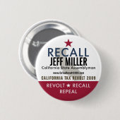 Badge Rond 5 Cm Bouton de Jeff Miller de rappel (Devant & derrière)