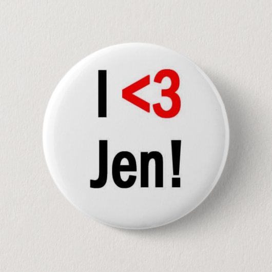 Badge Rond 5 Cm Bouton de Jen du coeur I (Devant)