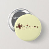 Badge Rond 5 Cm Bouton de Jésus (Devant & derrière)
