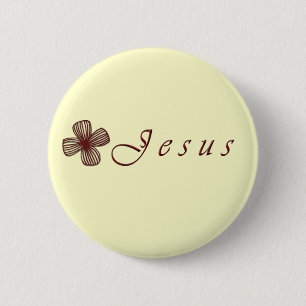Badge Rond 5 Cm Bouton de Jésus