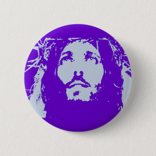 Badge Rond 5 Cm Bouton de Jésus