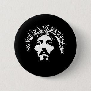 Badge Rond 5 Cm Bouton de Jésus-Christ