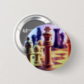 Badge Rond 5 Cm Bouton de jeu d'échecs (Devant & derrière)