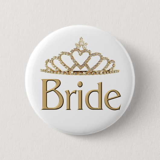 Badge Rond 5 Cm Bouton de jeune mariée (Devant)