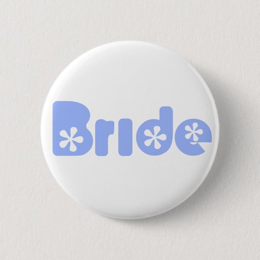 Badge Rond 5 Cm Bouton de jeune mariée (Devant)