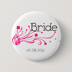 Badge Rond 5 Cm Bouton de jeune mariée