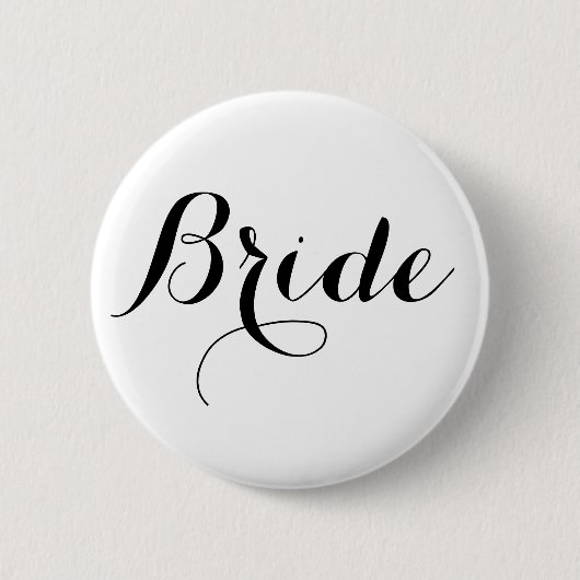 Badge Rond 5 Cm Bouton de jeune mariée (Devant)