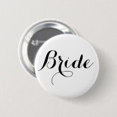 Badge Rond 5 Cm Bouton de jeune mariée (Devant & derrière)