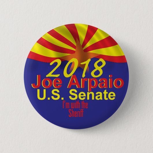 Badge Rond 5 Cm Bouton de Joe ARPAIO 2018 AZ (Devant)
