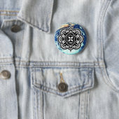 Badge Rond 5 Cm Bouton de joint du monde de Voluntaryist (En situation)