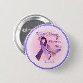 Badge Rond 5 Cm Bouton de jour de conscience de fibromyalgie (Devant & derrière)