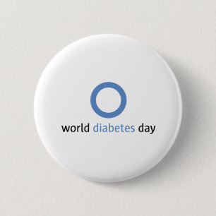 Badge Rond 5 Cm Bouton de jour de diabète du monde