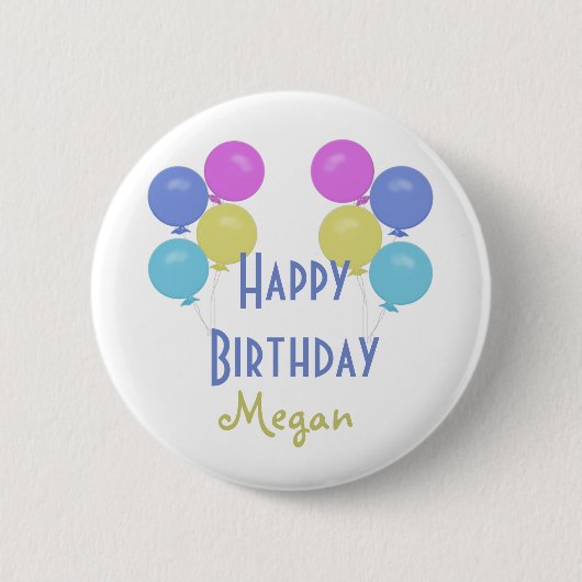 Badge Rond 5 Cm Bouton de joyeux anniversaire (Devant)