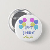 Badge Rond 5 Cm Bouton de joyeux anniversaire (Devant & derrière)