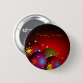 Badge Rond 5 Cm Bouton de Joyeux Noël (Devant & derrière)