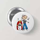 Badge Rond 5 Cm Bouton de juke-box de rock (Devant & derrière)