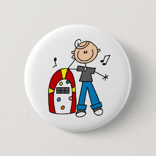 Badge Rond 5 Cm Bouton de juke-box de rock