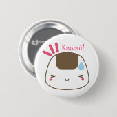 Badge Rond 5 Cm Bouton de Kawaii Onigiri (Devant & derrière)