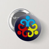 Badge Rond 5 Cm Bouton de KazUnion (Devant & derrière)