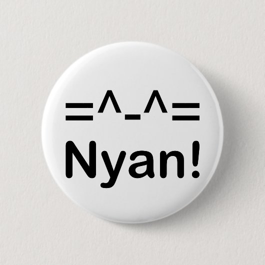Badge Rond 5 Cm Bouton de Kitty Nyan (Devant)