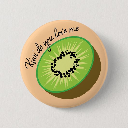 Badge Rond 5 Cm Bouton de kiwi (Devant)