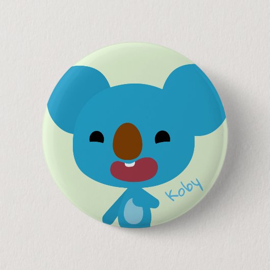 Badge Rond 5 Cm Bouton de koala de Qkids Koby (Devant)