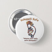 Badge Rond 5 Cm Bouton de Kokopelli Kafe (Devant & derrière)