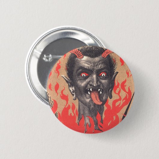 Badge Rond 5 Cm Bouton de Krampus (Devant & derrière)