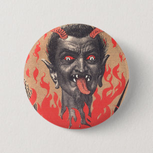 Badge Rond 5 Cm Bouton de Krampus