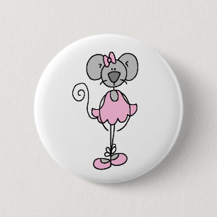 Badge Rond 5 Cm Bouton de la ballerine quatre de souris