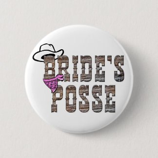 Badge Rond 5 Cm Bouton de la bande de la jeune mariée de cow-girl
