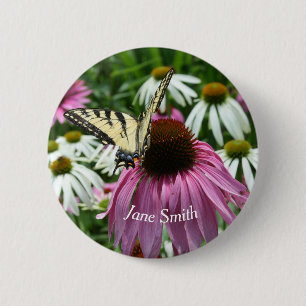 Badge Rond 5 Cm Bouton de la broche du papillon à queue de tigre
