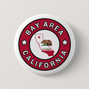 Badge Rond 5 Cm Bouton de la Californie de région de baie