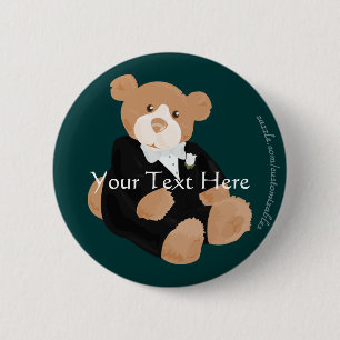 Badge Rond 5 Cm Bouton de la chambre du nounours