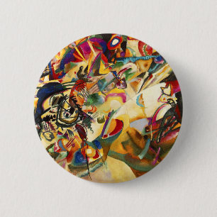 Badge Rond 5 Cm Bouton de la composition VII en Kandinsky