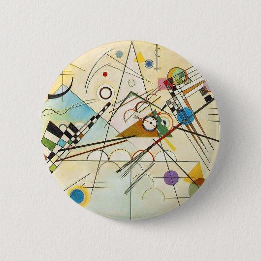 Badge Rond 5 Cm Bouton de la composition VIII en Kandinsky (Devant)