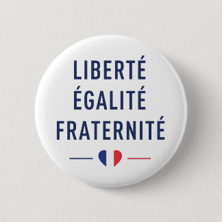 Badge Rond 5 Cm Bouton de la devise française Liberté Égalité Frat