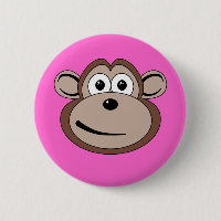 Bouton de la face du singe du dessin