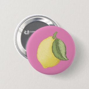 Badge Rond 5 Cm Bouton de la fête de la limonade rose