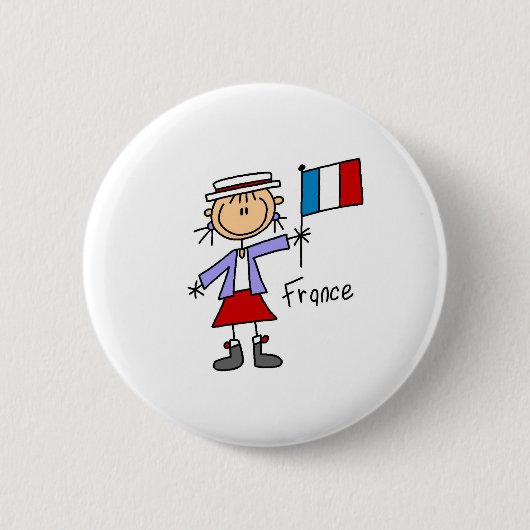 Badge Rond 5 Cm Bouton de la France (Devant)