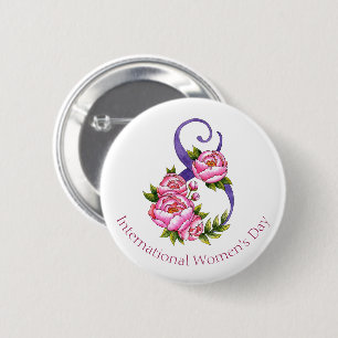 Badge Rond 5 Cm Bouton de la Journée internationale des femmes du 