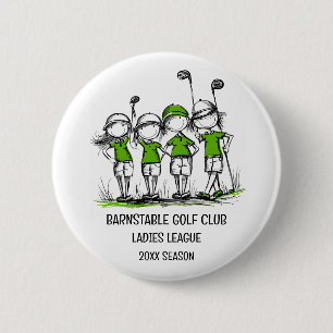 Badge Rond 5 Cm Bouton de la Ligue de golf des dames