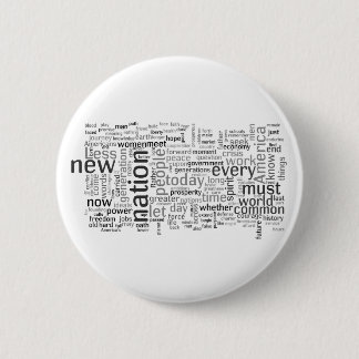 Badge Rond 5 Cm Bouton de la parole d'inauguration d'Obama