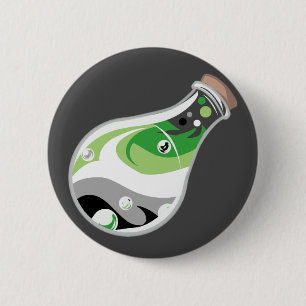 Badge Rond 5 Cm Bouton de la potion de la fierté aromantique