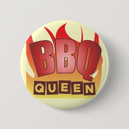Badge Rond 5 Cm Bouton de la Reine de BBQ (Devant)